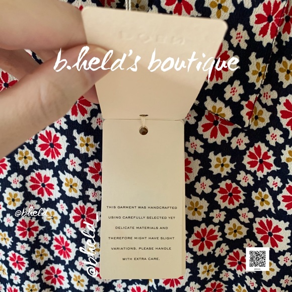 Dôen Eliot Dress in Navy Bellflower Blossom Size XS Brand New NWT - Picture 4 of 17